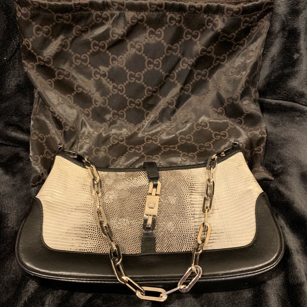 Authentic Gucci Snake Print Handbag